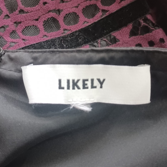 Likely Kakki Sz 4 Off The Shoulder Whimsy Goth Lace Mini Dress - Picture 13 of 14